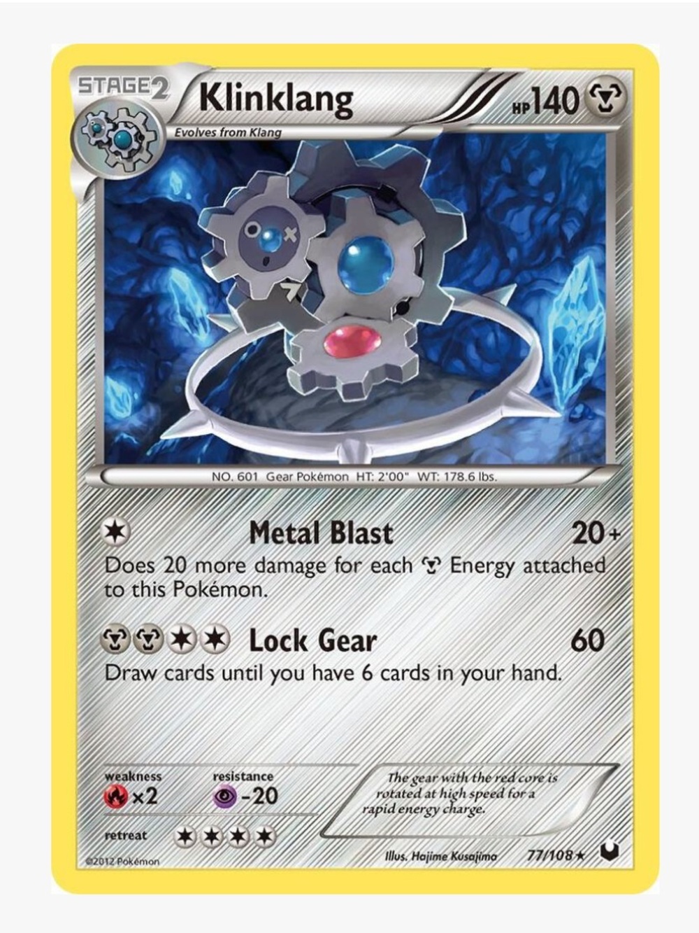 Klinklang Dark Explorers Pokemon Trading Card